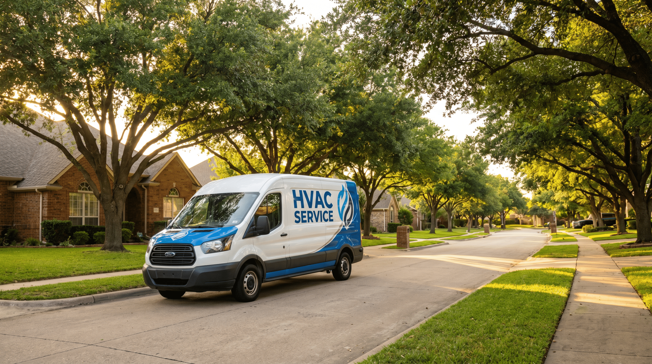 Burris Mechanical Group HVAC service van in Little Elm, TX
